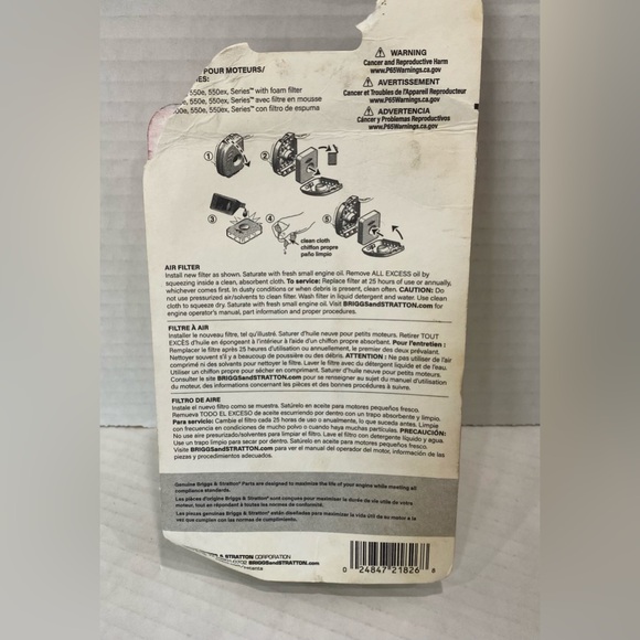 Briggs & Stratton 5434 Air Filter 799579 Lawn Mower Engine 450e 500e 550e 550ex - Picture 3 of 4
